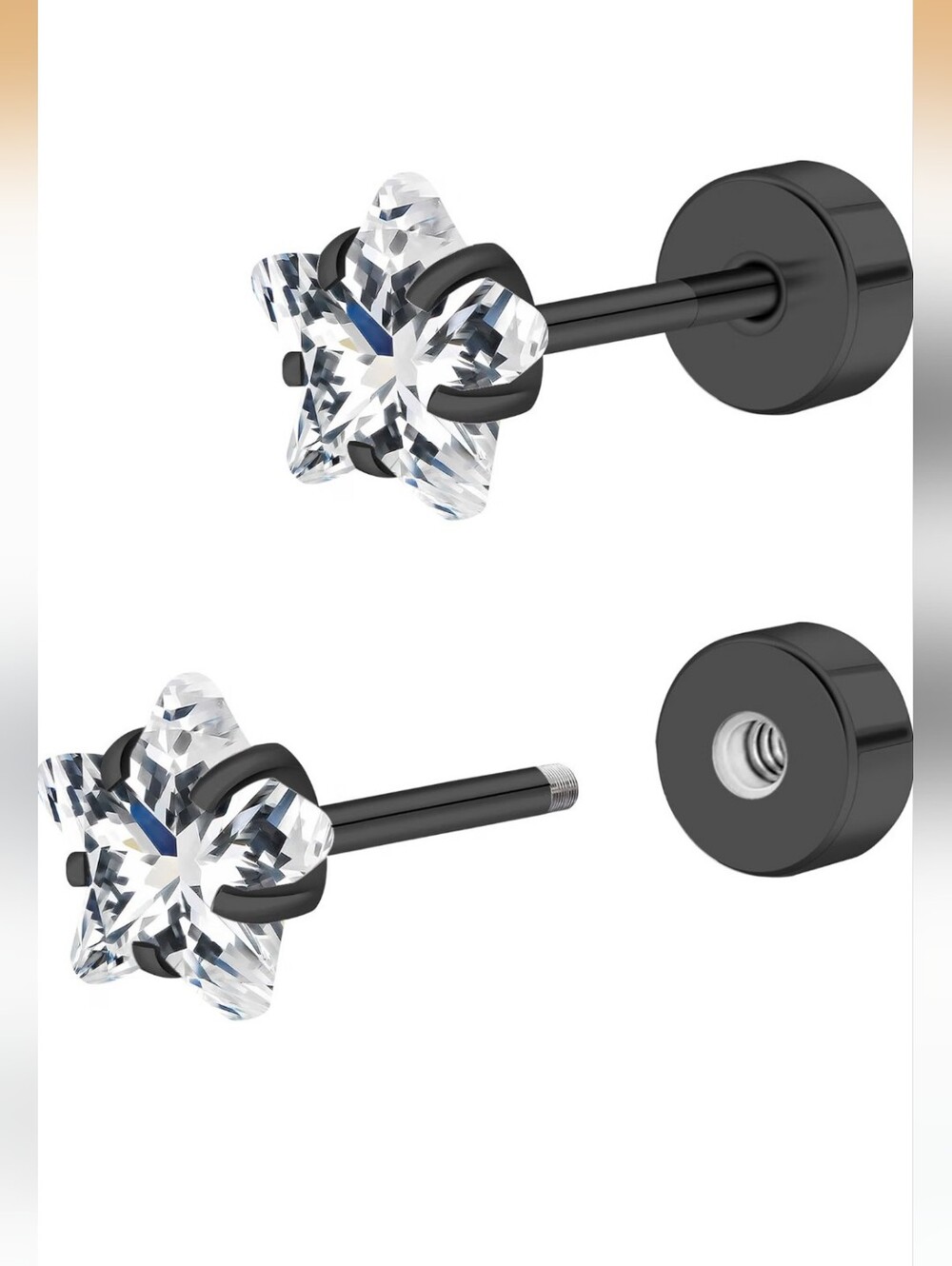 Flat Back Star Earrings